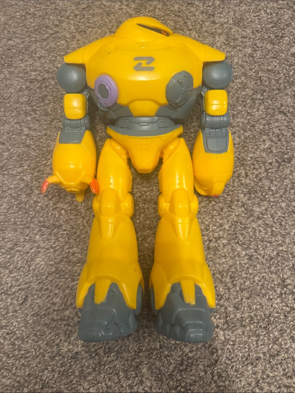 Yellow & Gray Poseable Robot Action Figure for Kids